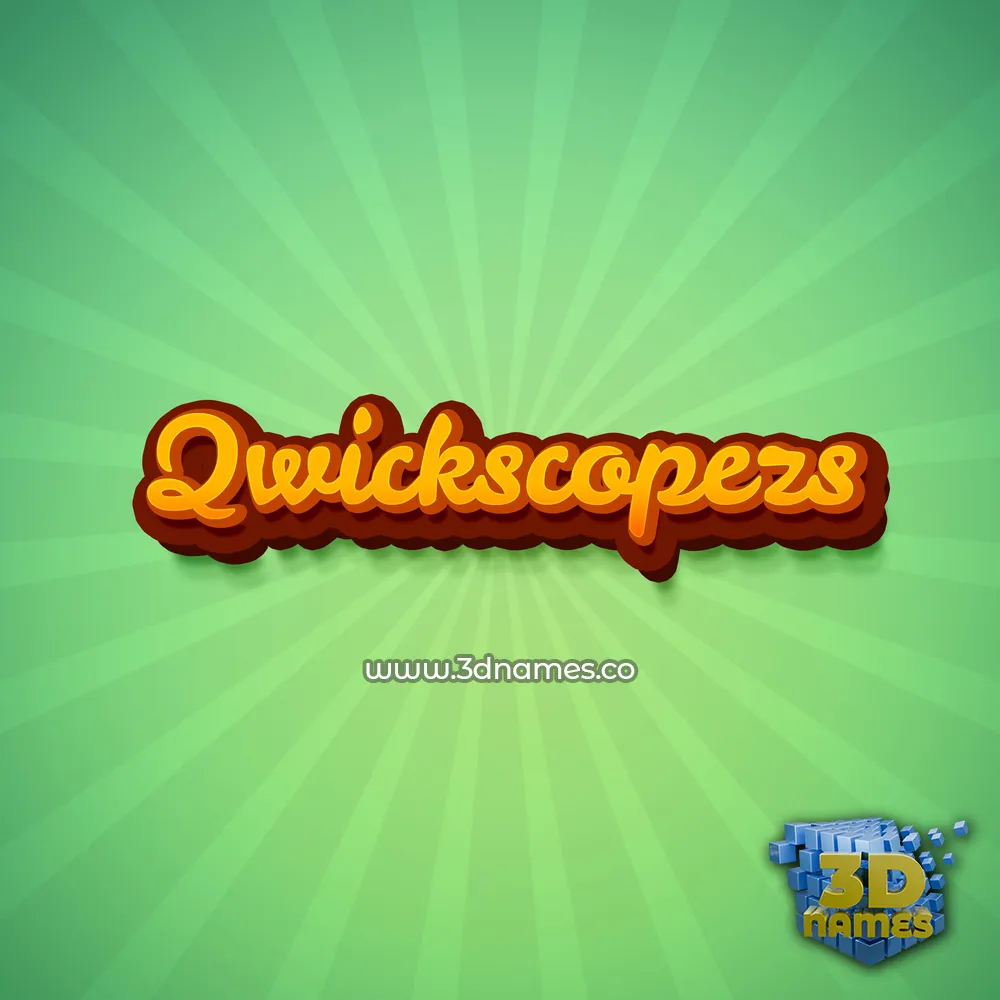 qwickscopezs in Green Rays style - 3D name wallpaper