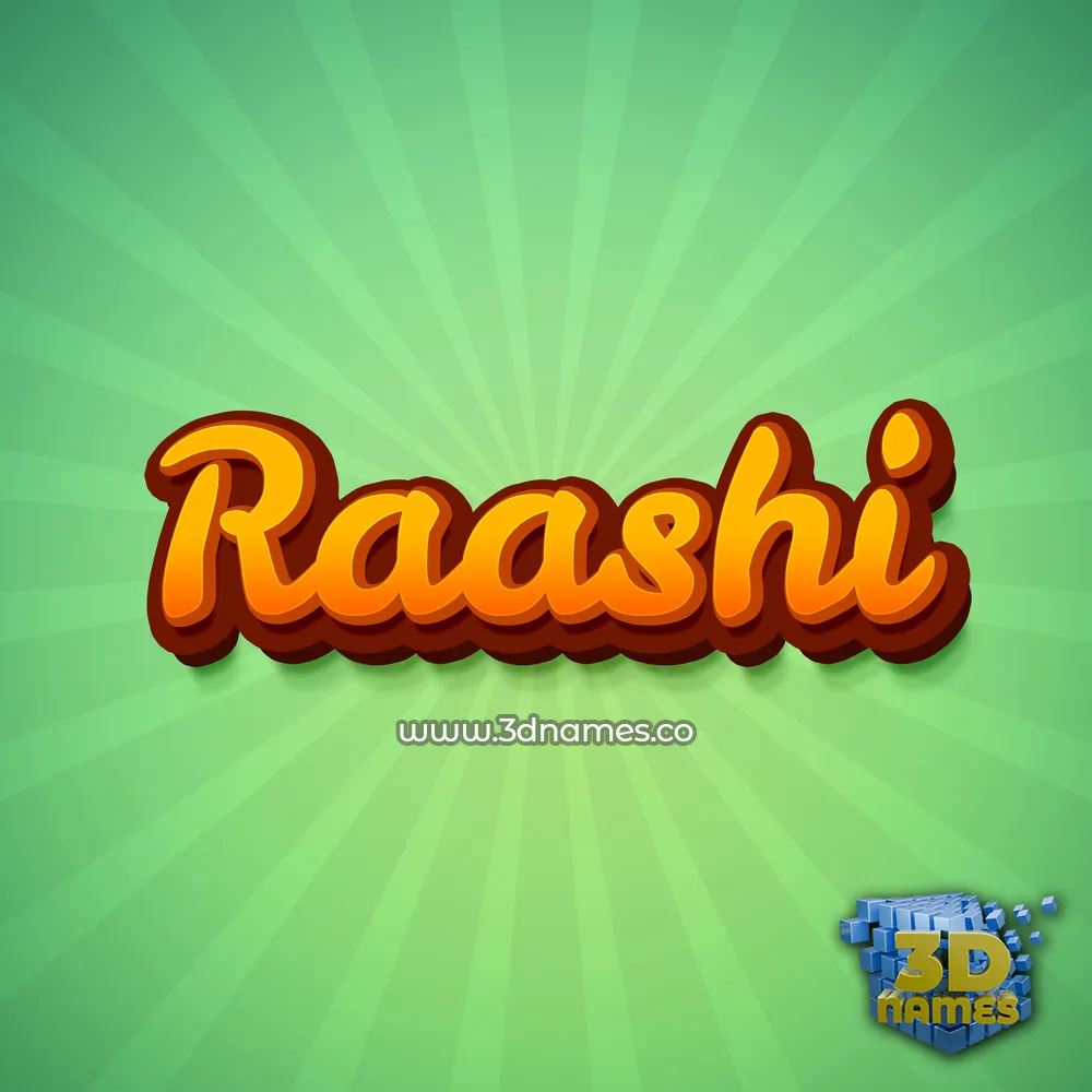 raashi in Green Rays style - 3D name wallpaper