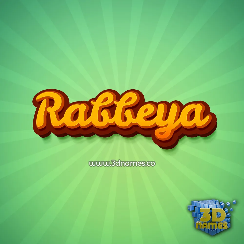 rabbeya in Green Rays style - 3D name wallpaper