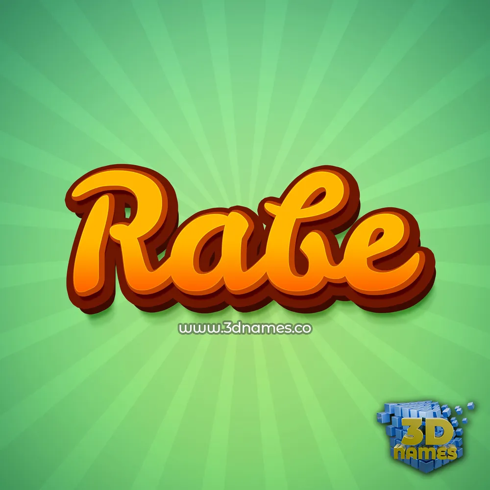 rabe in Green Rays style - 3D name wallpaper