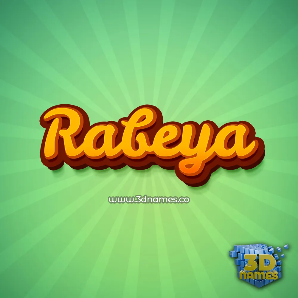 rabeya in Green Rays style - 3D name wallpaper