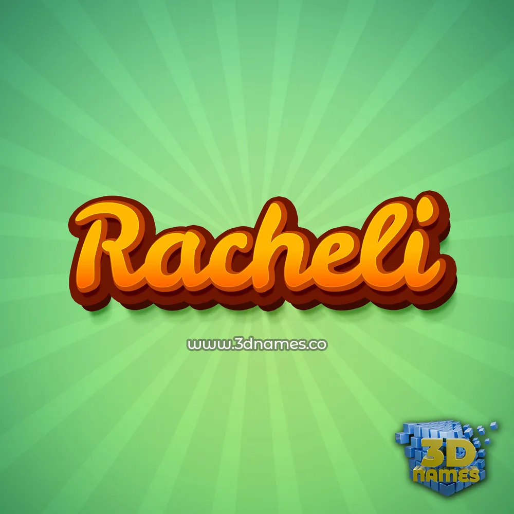 racheli in Green Rays style - 3D name wallpaper