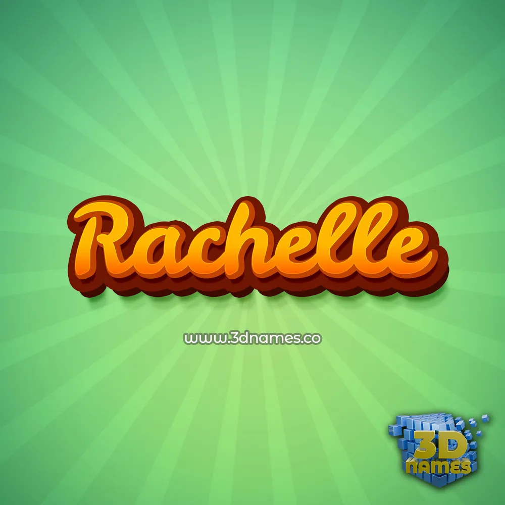 rachelle in Green Rays style - 3D name wallpaper
