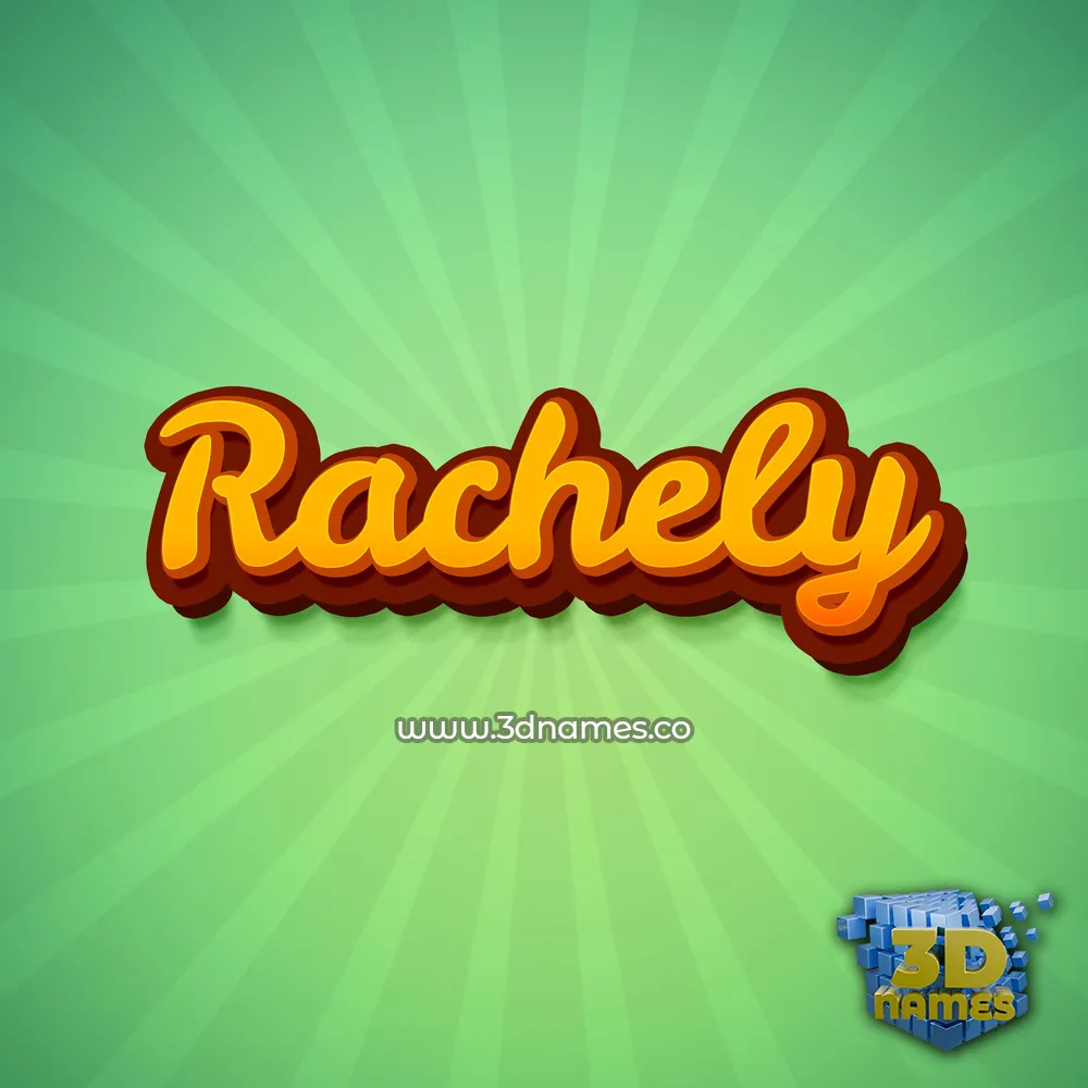 rachely in Green Rays style - 3D name wallpaper