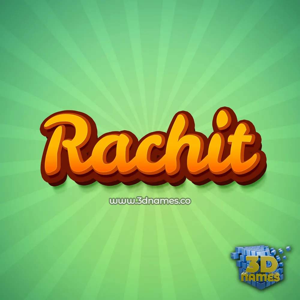 rachit in Green Rays style - 3D name wallpaper