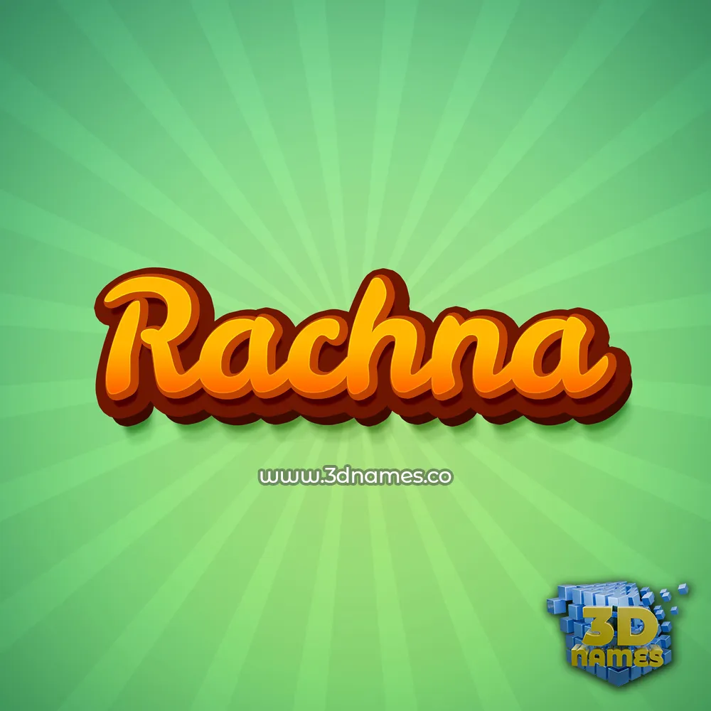 rachna in Green Rays style - 3D name wallpaper