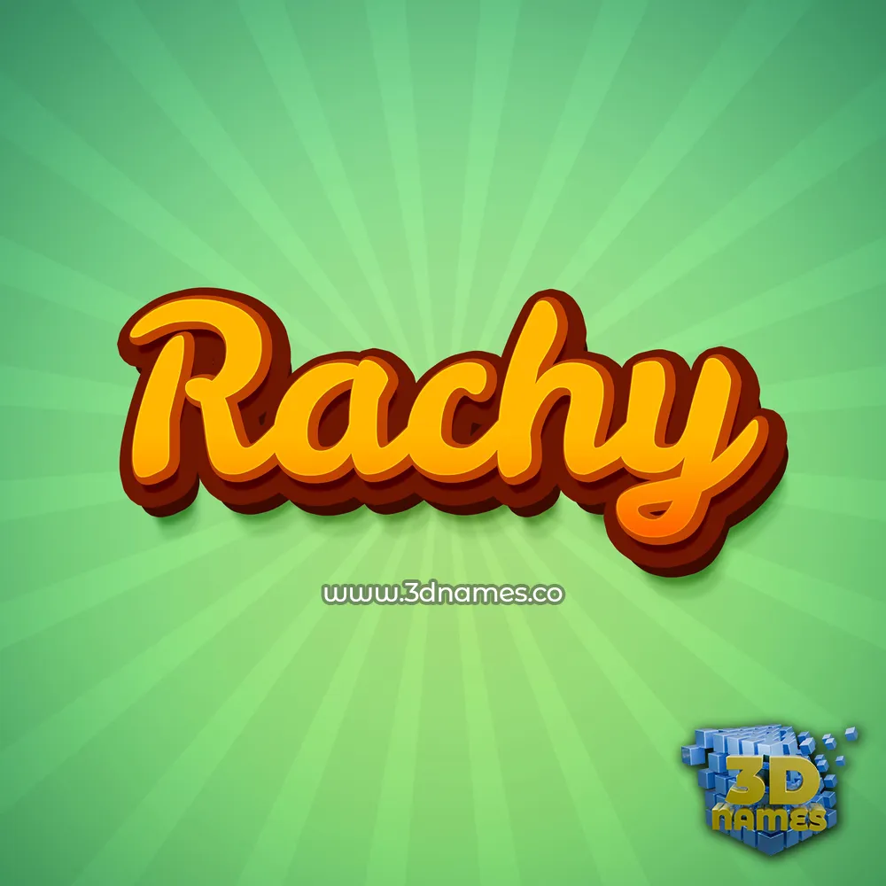 rachy in Green Rays style - 3D name wallpaper
