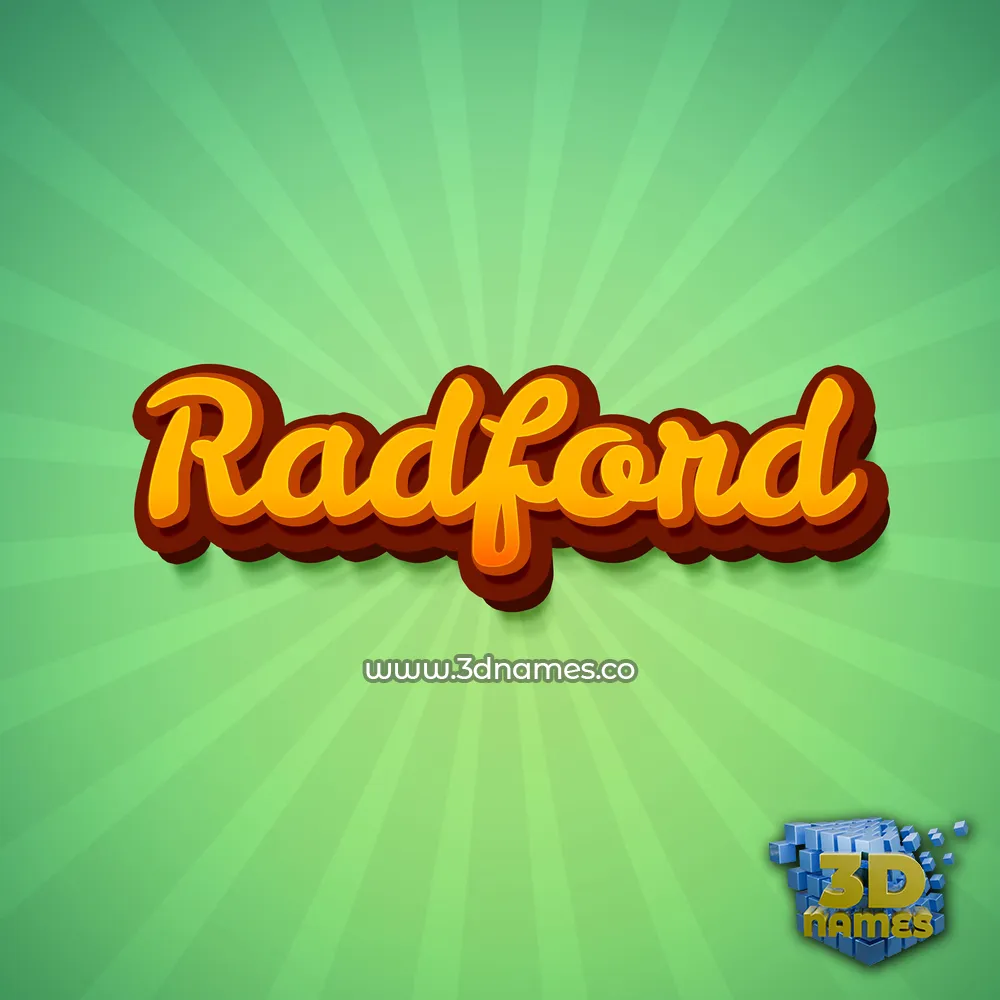 radford in Green Rays style - 3D name wallpaper