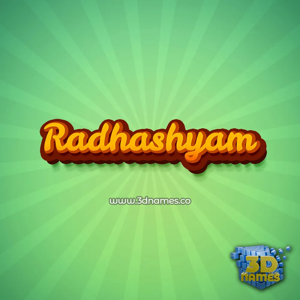 radhashyam in Green Rays style - 3D name wallpaper