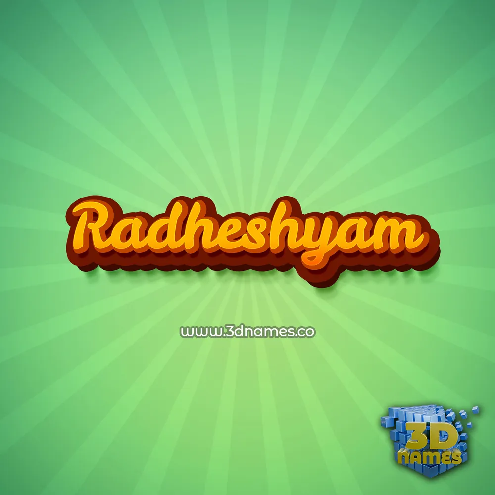 radheshyam in Green Rays style - 3D name wallpaper