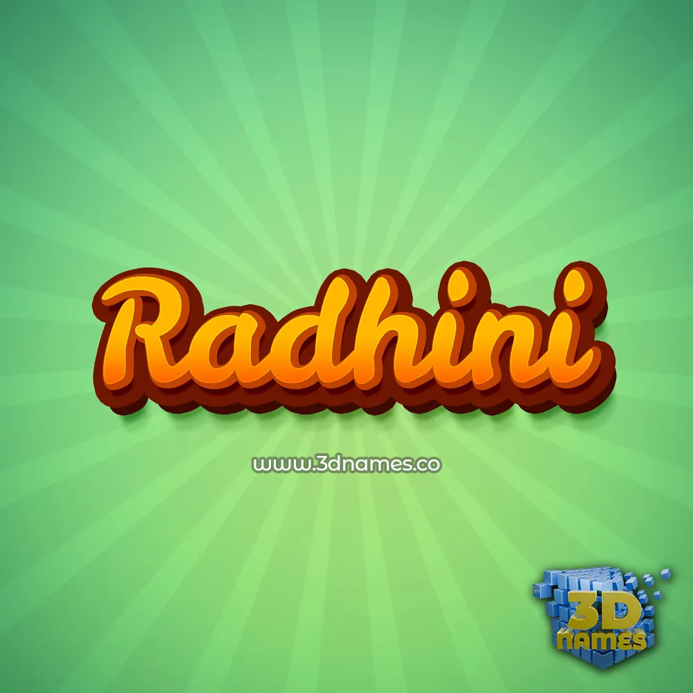 radhini in Green Rays style - 3D name wallpaper