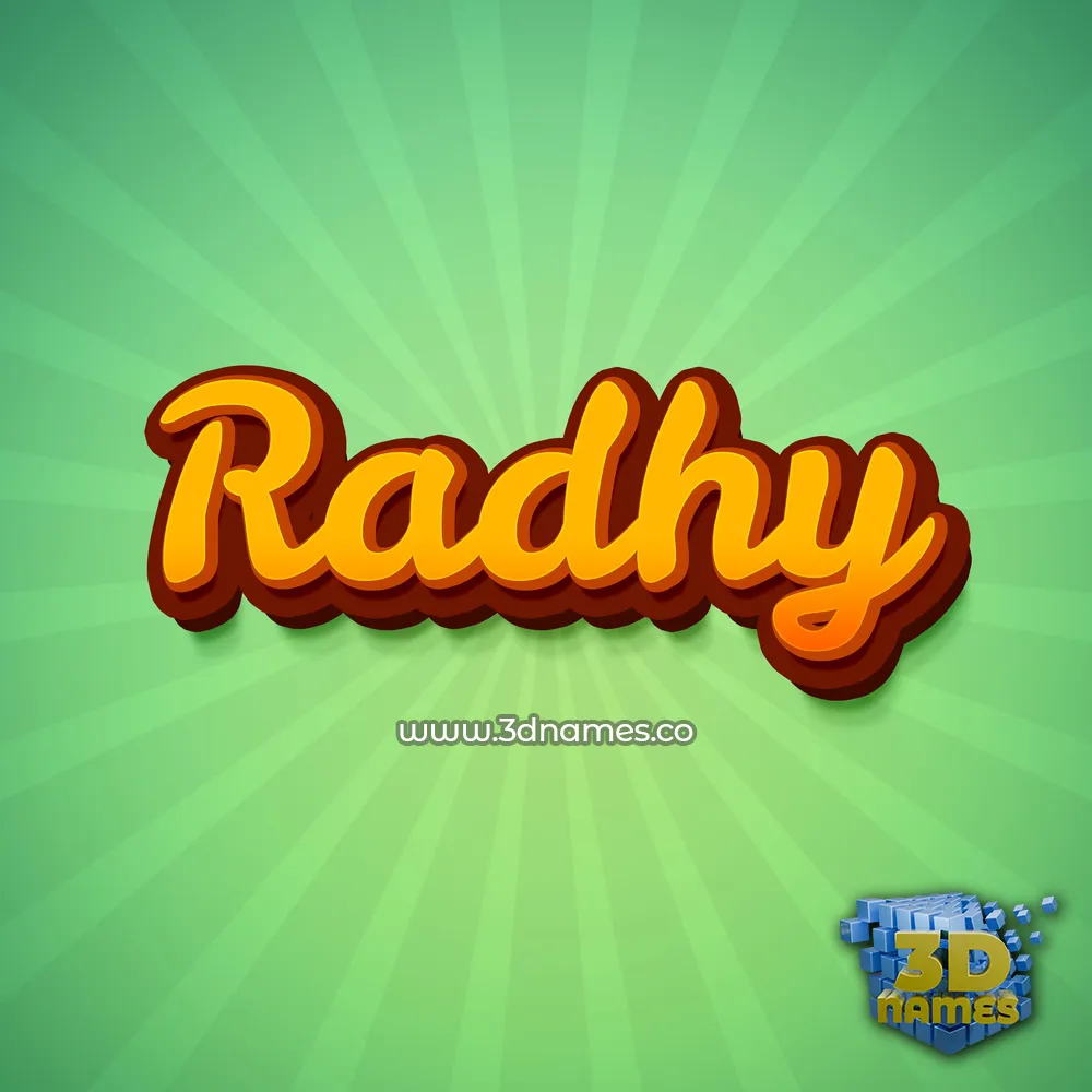 radhy in Green Rays style - 3D name wallpaper