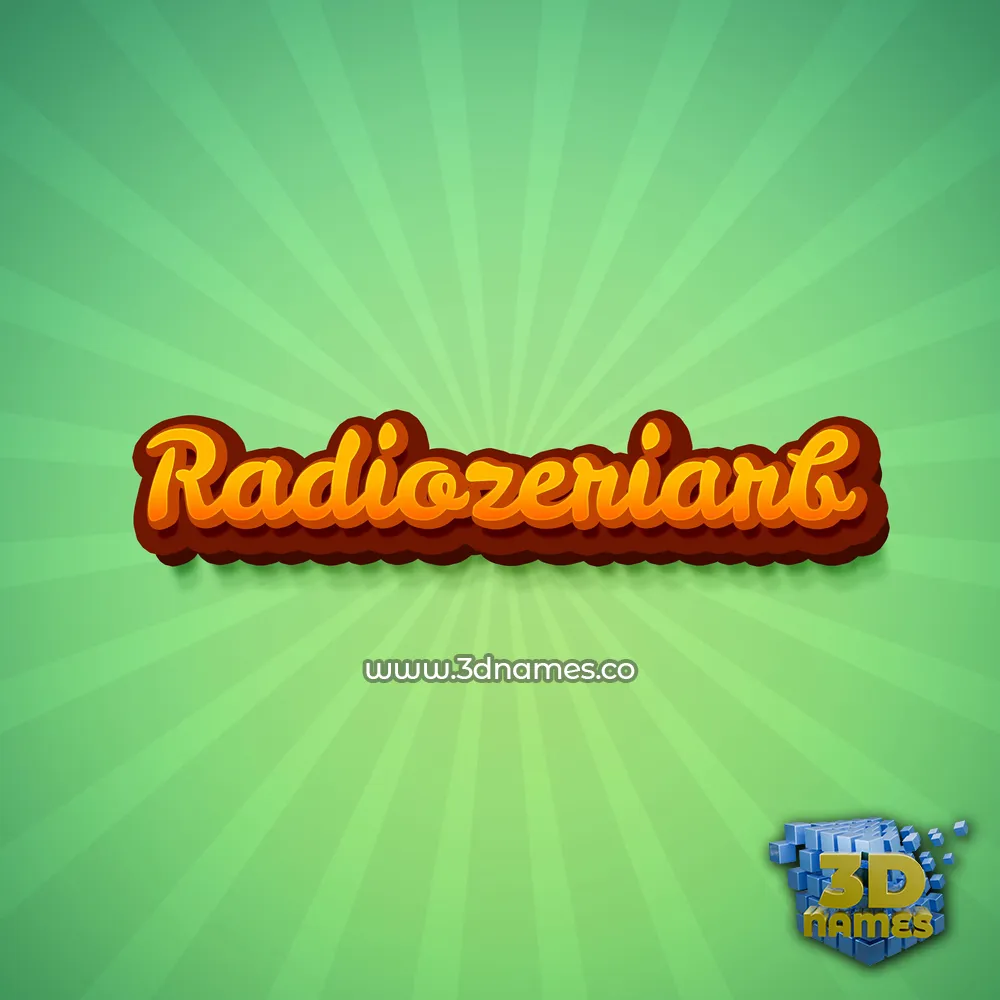 radiozeriarb in Green Rays style - 3D name wallpaper