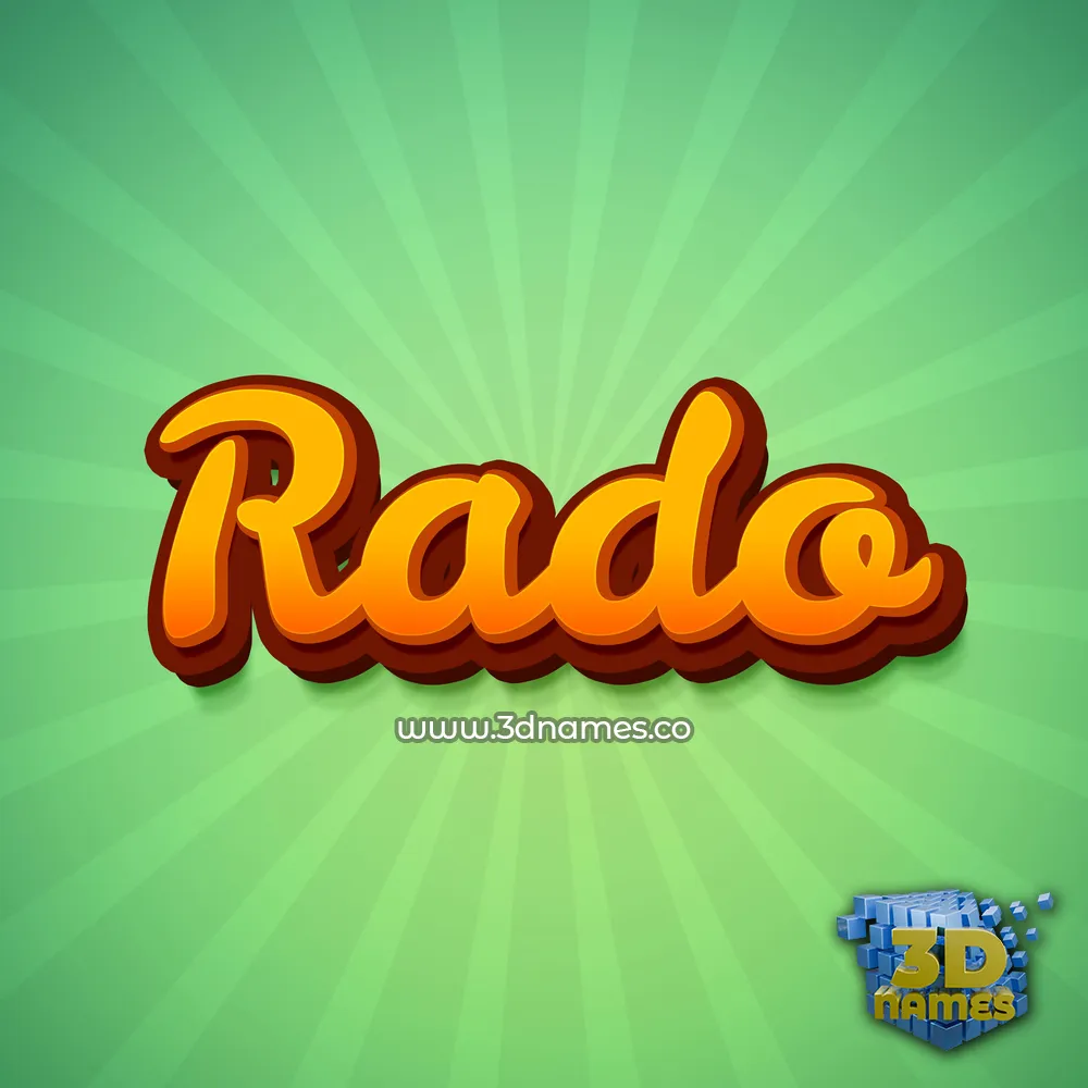 rado in Green Rays style - 3D name wallpaper