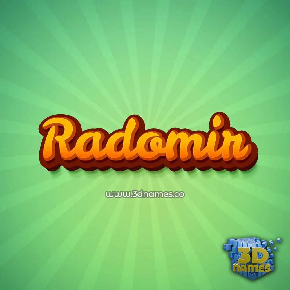 radomir in Green Rays style - 3D name wallpaper