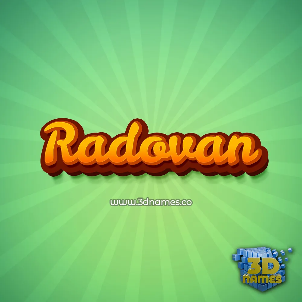 radovan in Green Rays style - 3D name wallpaper