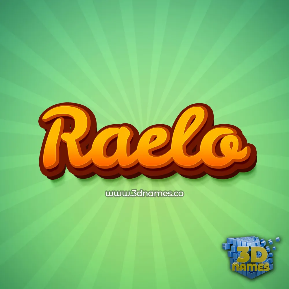 raelo in Green Rays style - 3D name wallpaper
