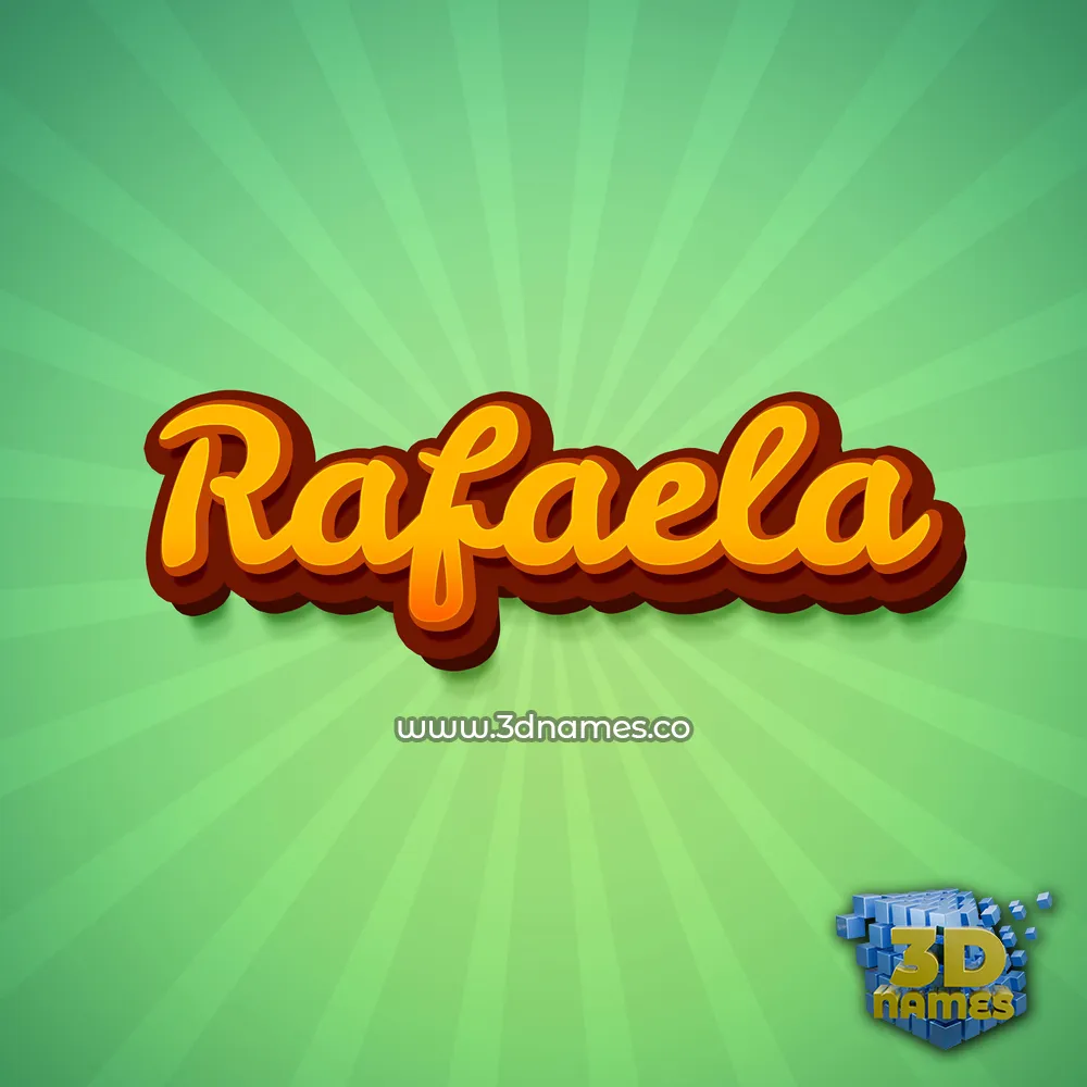 rafaela in Green Rays style - 3D name wallpaper
