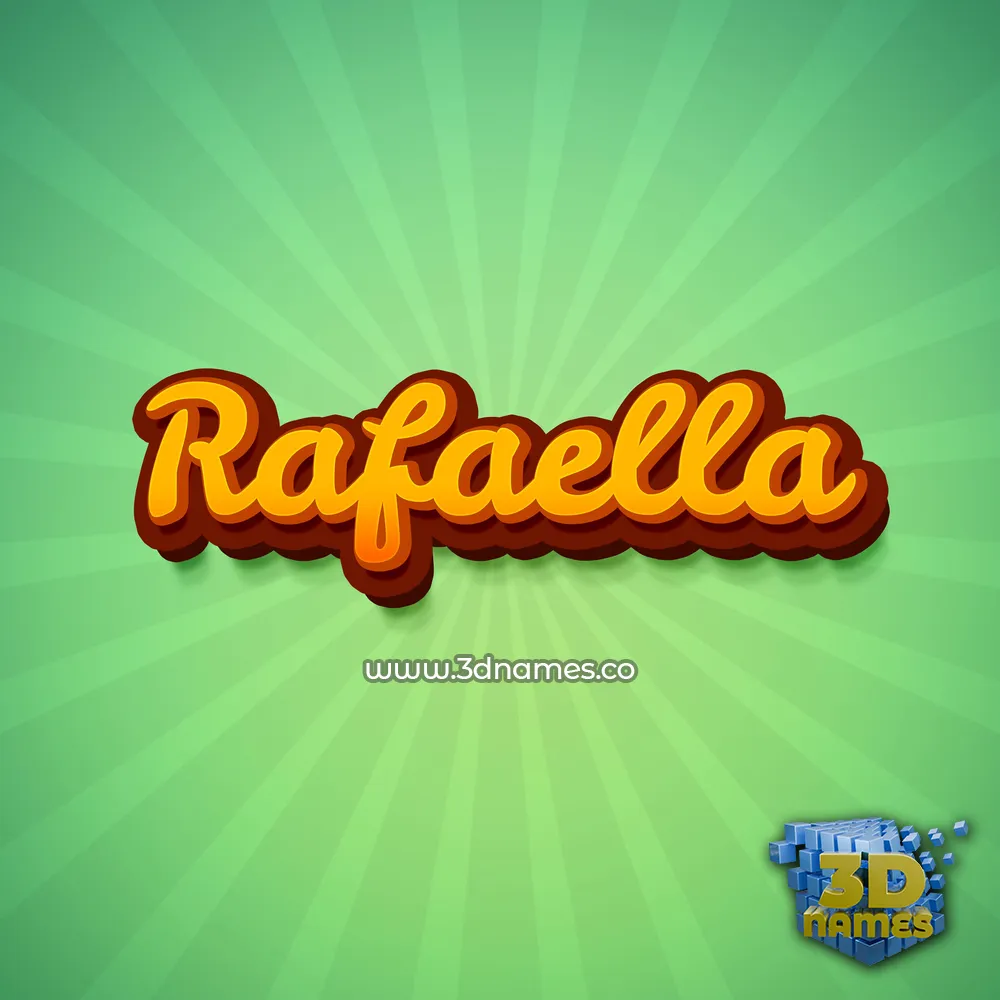 rafaella in Green Rays style - 3D name wallpaper