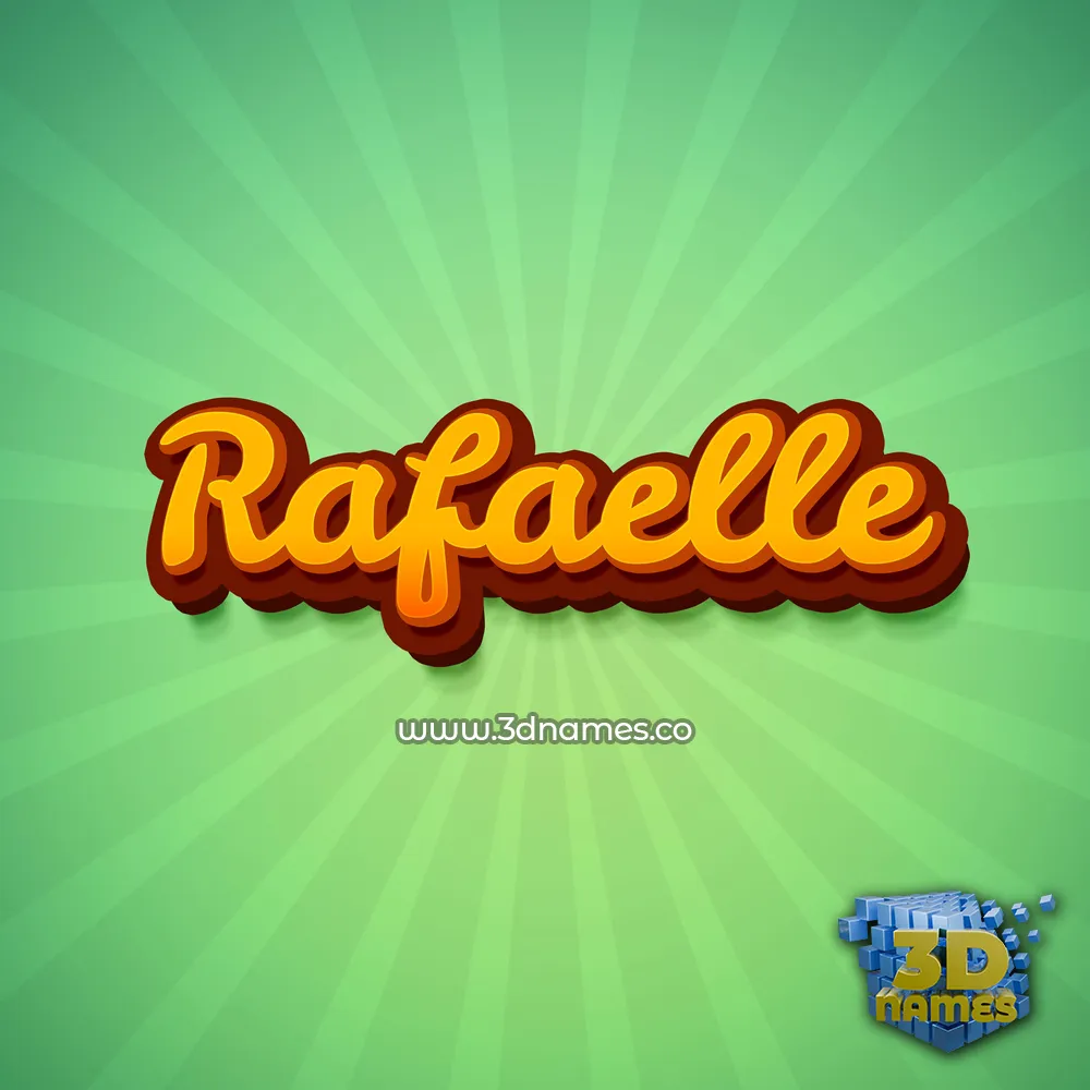 rafaelle in Green Rays style - 3D name wallpaper