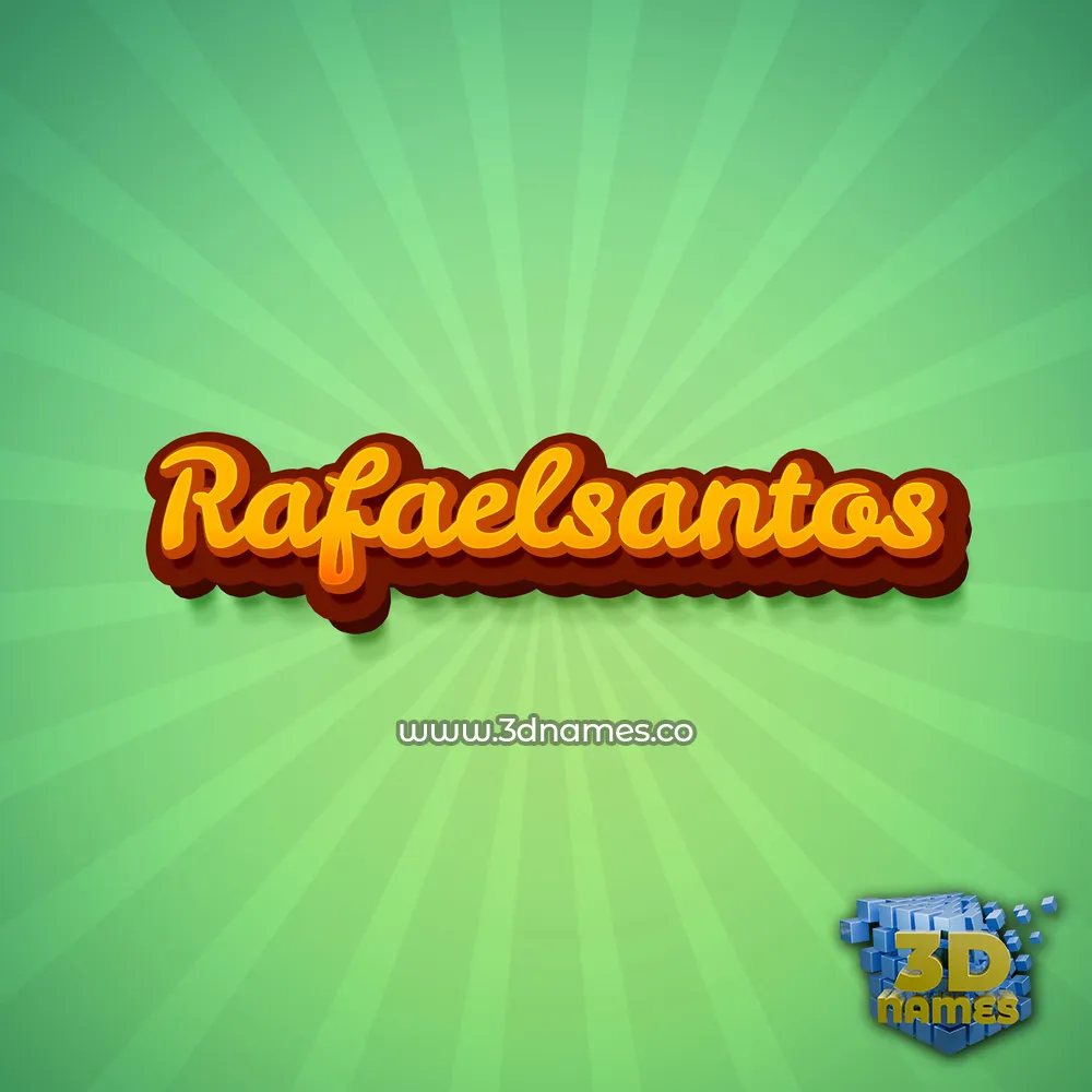 rafaelsantos in Green Rays style - 3D name wallpaper