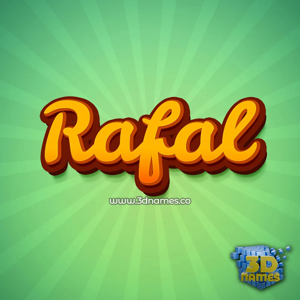 rafal in Green Rays style - 3D name wallpaper