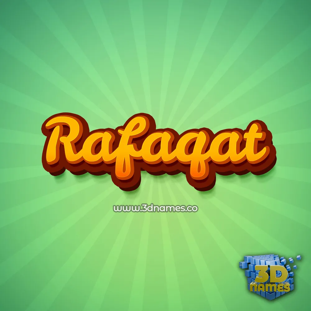 rafaqat in Green Rays style - 3D name wallpaper