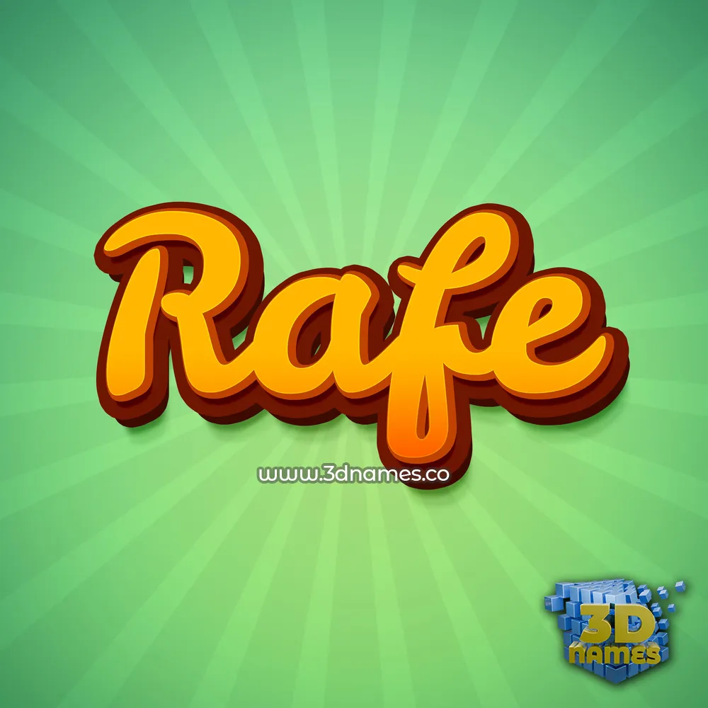 rafe in Green Rays style - 3D name wallpaper