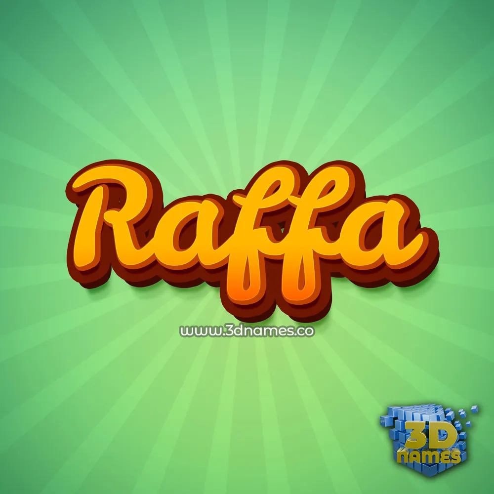 raffa in Green Rays style - 3D name wallpaper