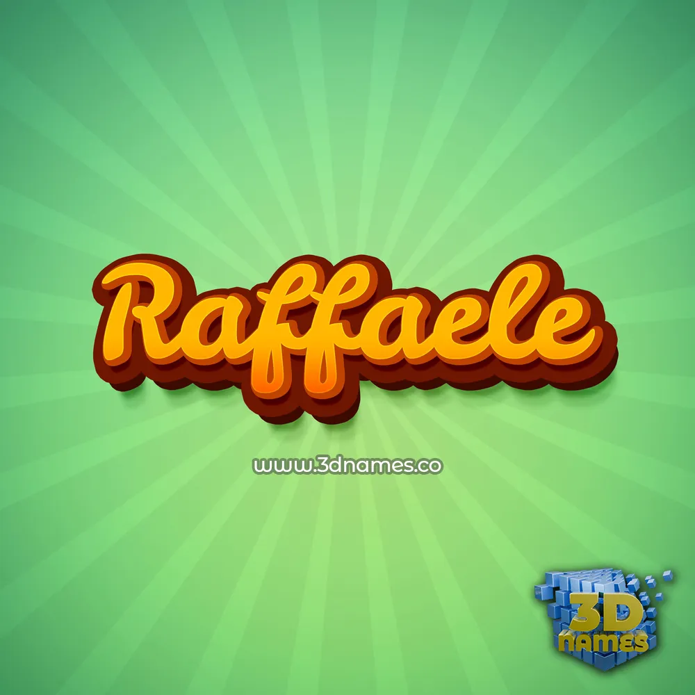 raffaele in Green Rays style - 3D name wallpaper