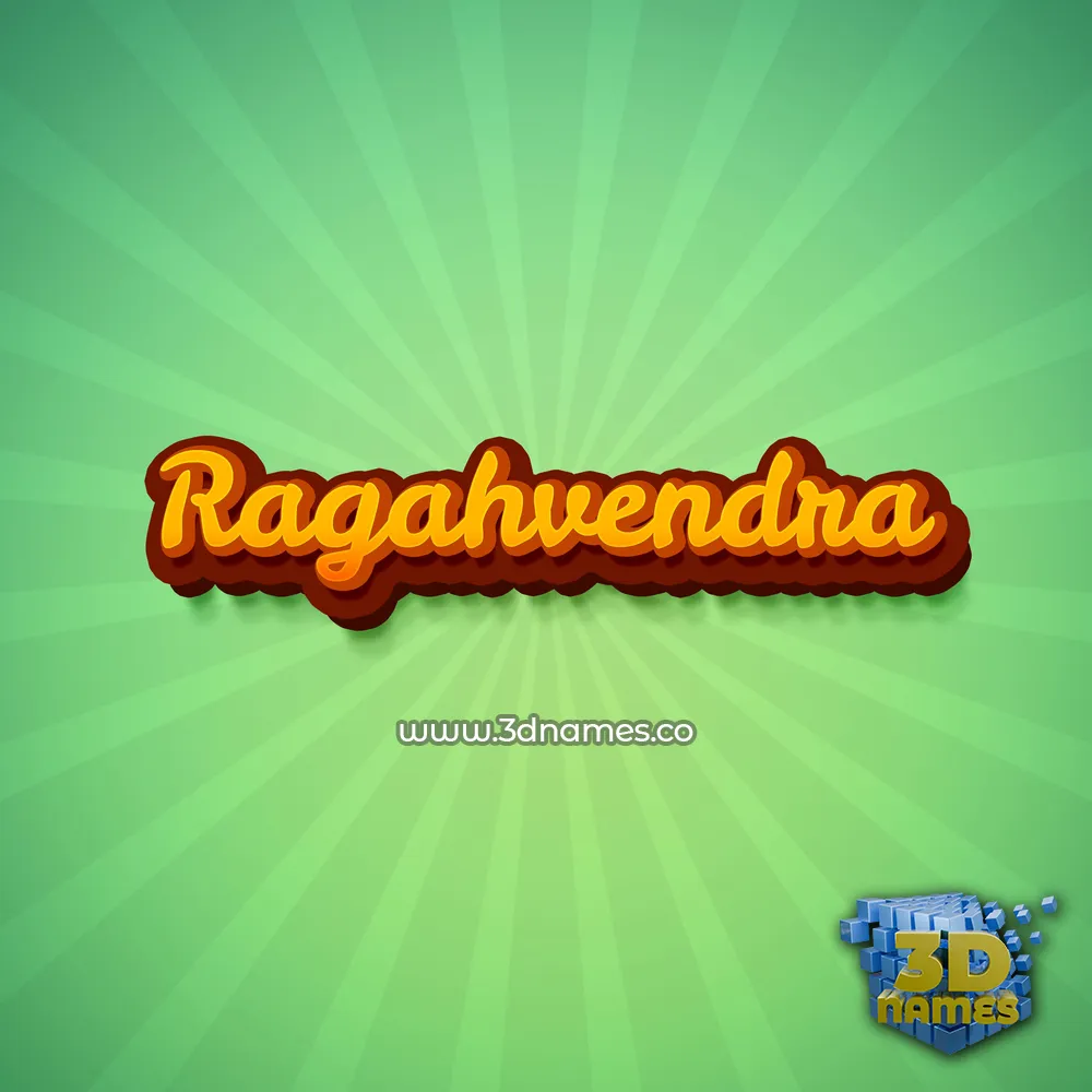 ragahvendra in Green Rays style - 3D name wallpaper