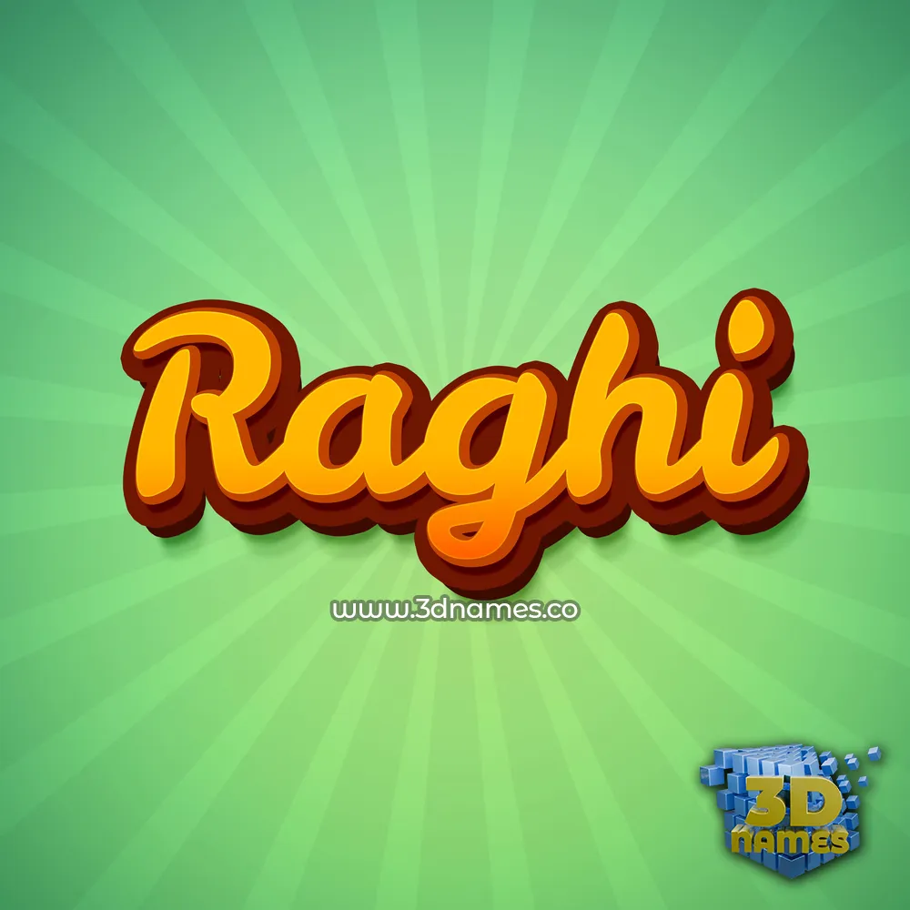 raghi in Green Rays style - 3D name wallpaper