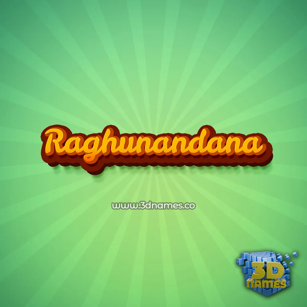 raghunandana in Green Rays style - 3D name wallpaper