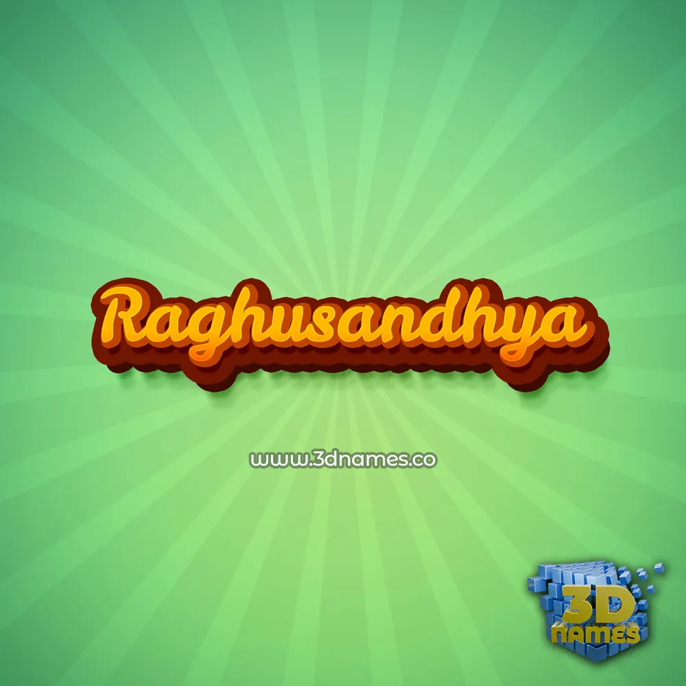 raghusandhya in Green Rays style - 3D name wallpaper