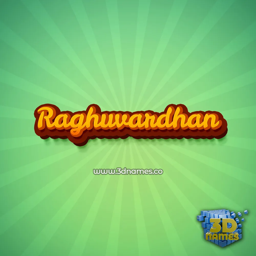 raghuvardhan in Green Rays style - 3D name wallpaper