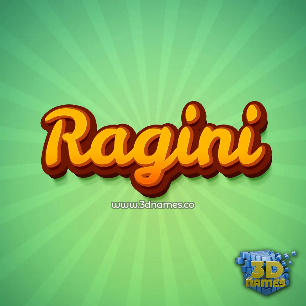 ragini in Green Rays style - 3D name wallpaper