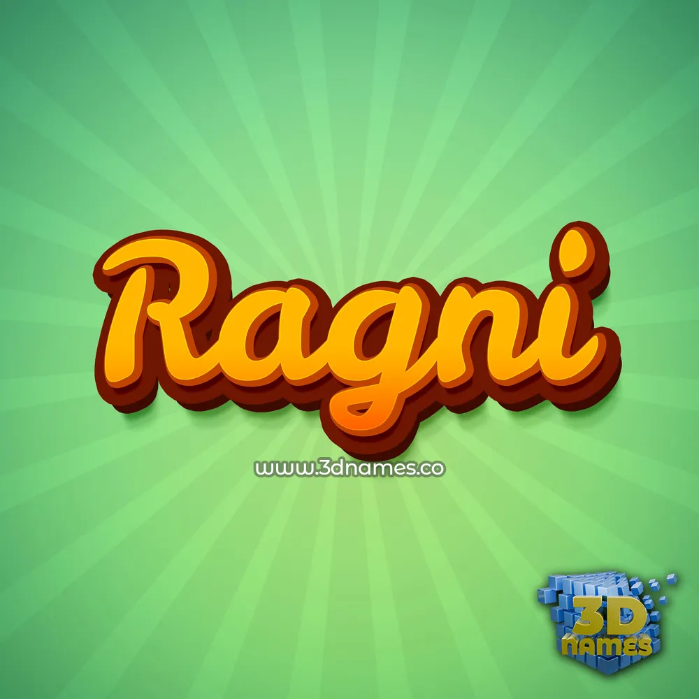 ragni in Green Rays style - 3D name wallpaper