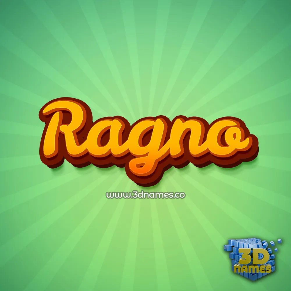 ragno in Green Rays style - 3D name wallpaper