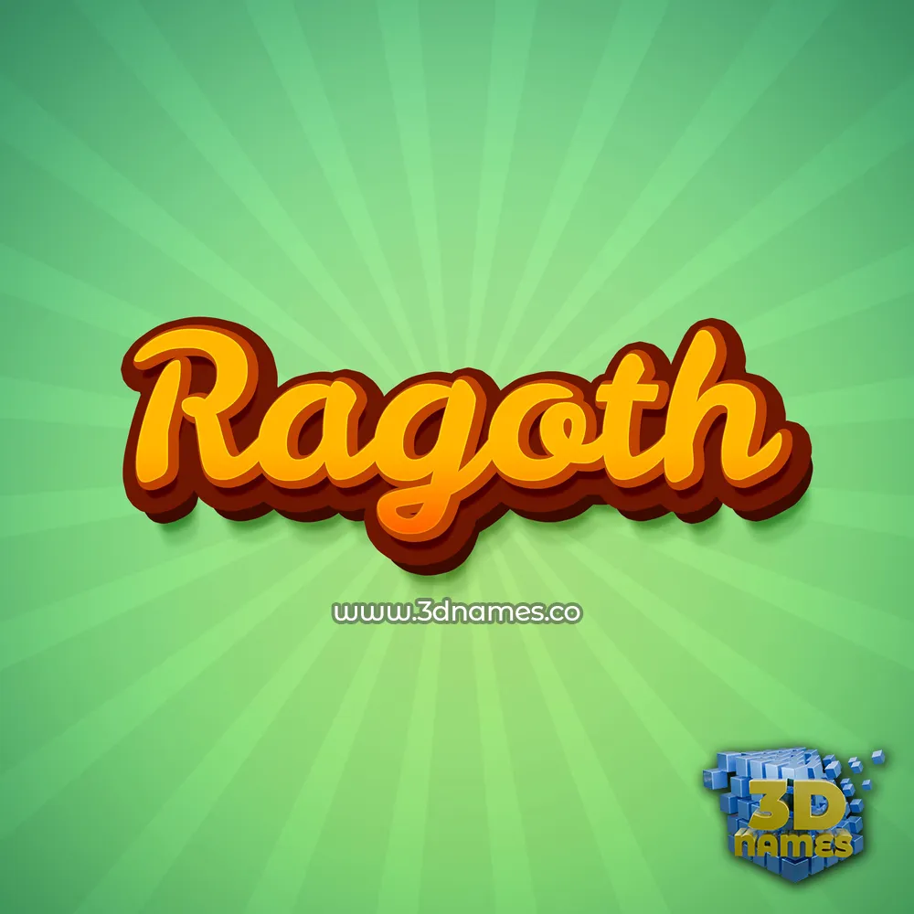 ragoth in Green Rays style - 3D name wallpaper