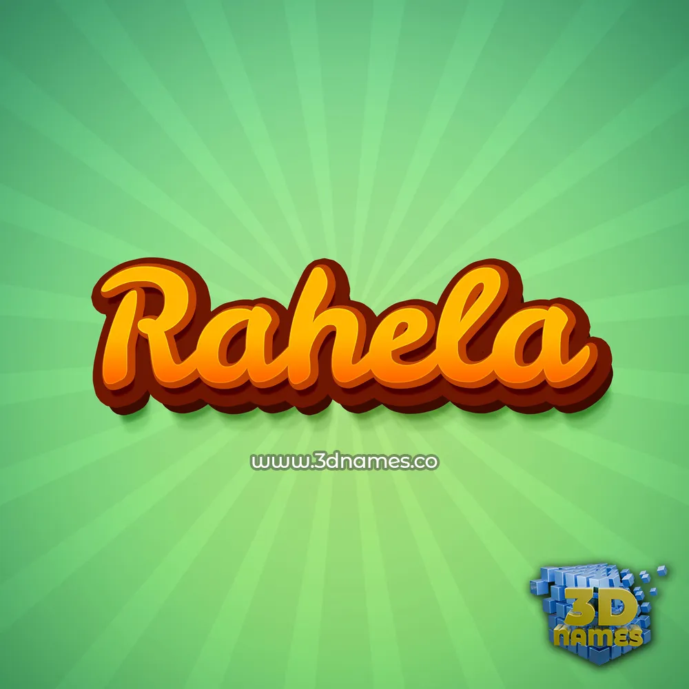 rahela in Green Rays style - 3D name wallpaper