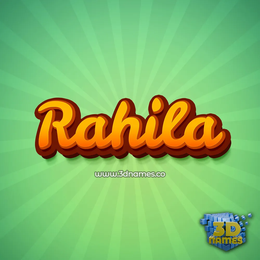 rahila in Green Rays style - 3D name wallpaper
