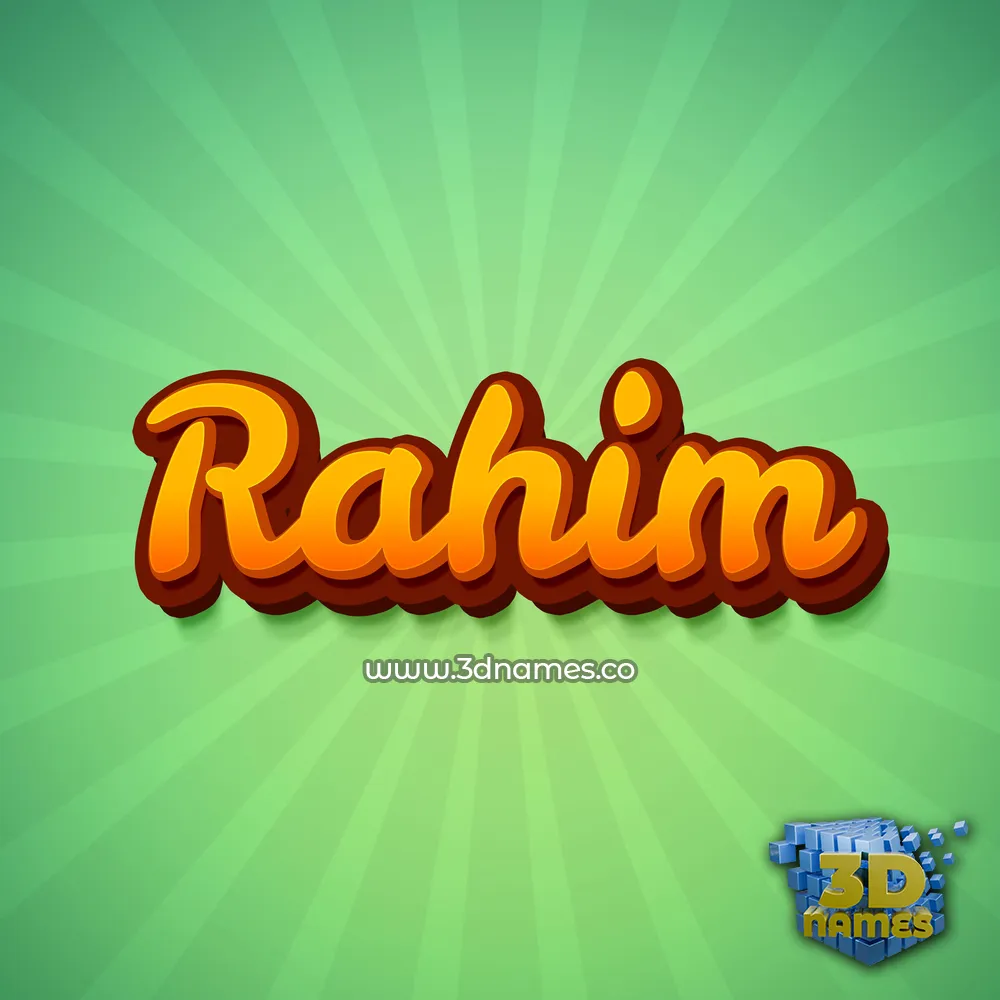 rahim in Green Rays style - 3D name wallpaper