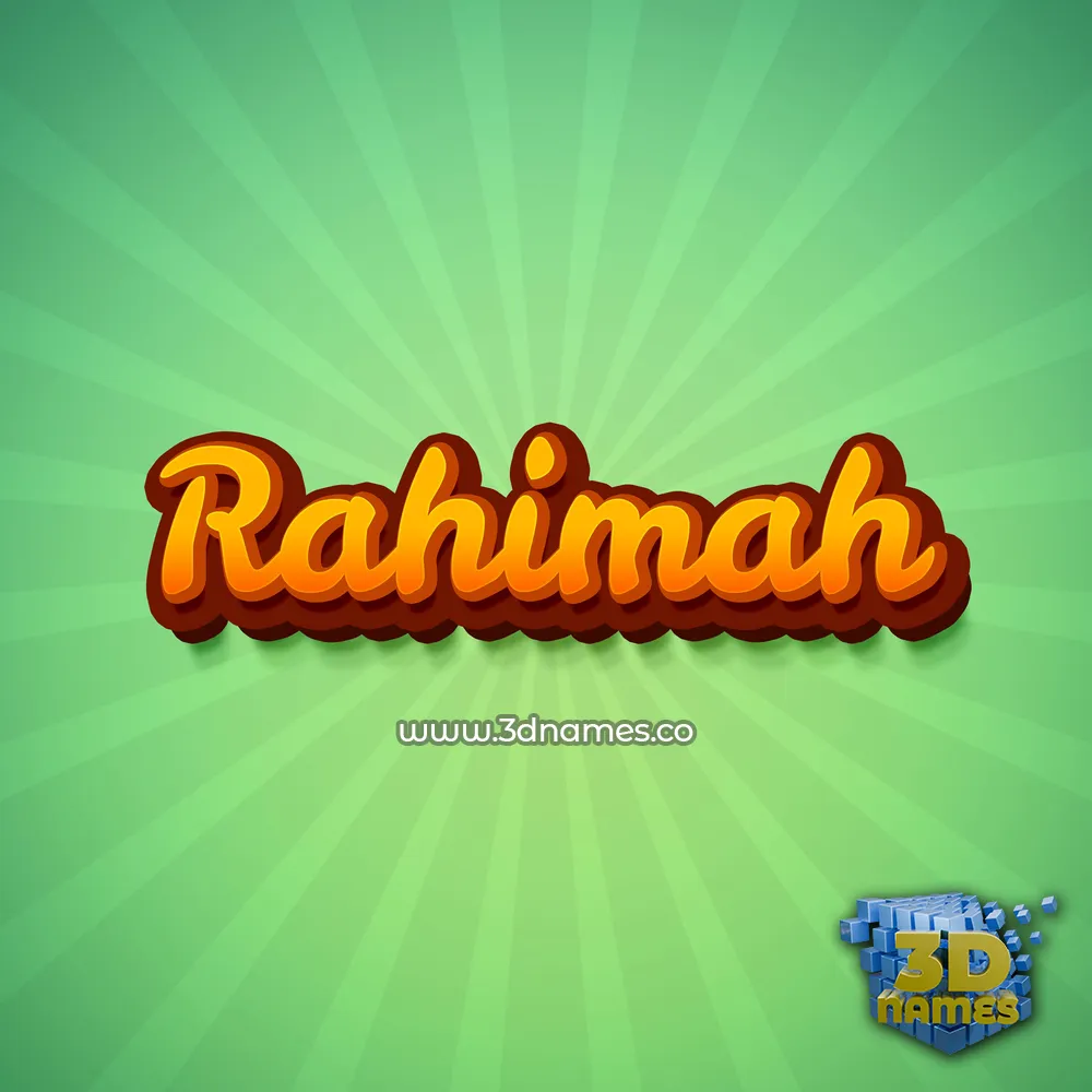 rahimah in Green Rays style - 3D name wallpaper