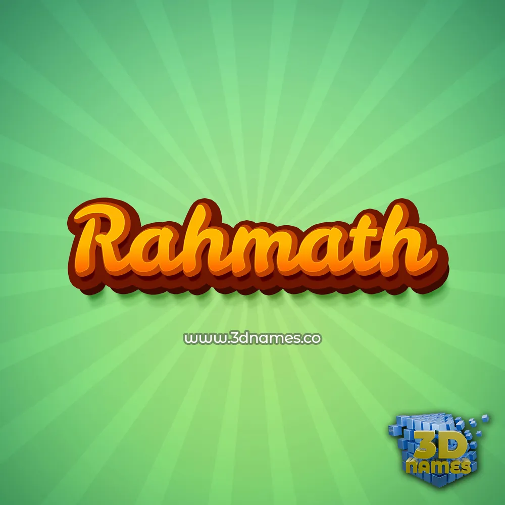 rahmath in Green Rays style - 3D name wallpaper