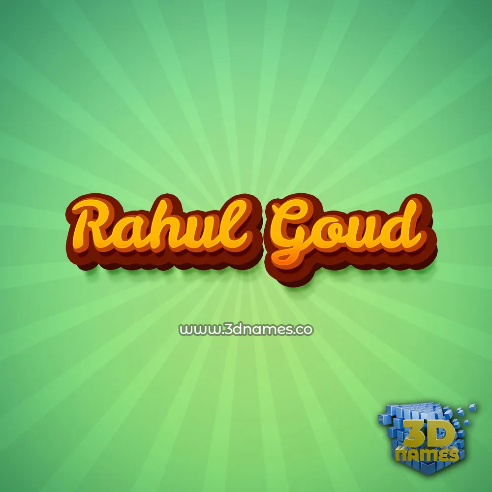 rahul goud in Green Rays style - 3D name wallpaper