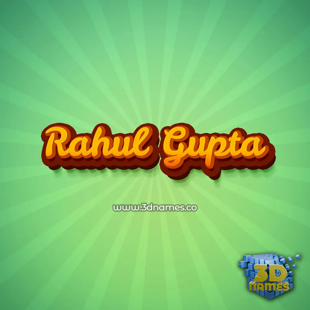 rahul gupta in Green Rays style - 3D name wallpaper