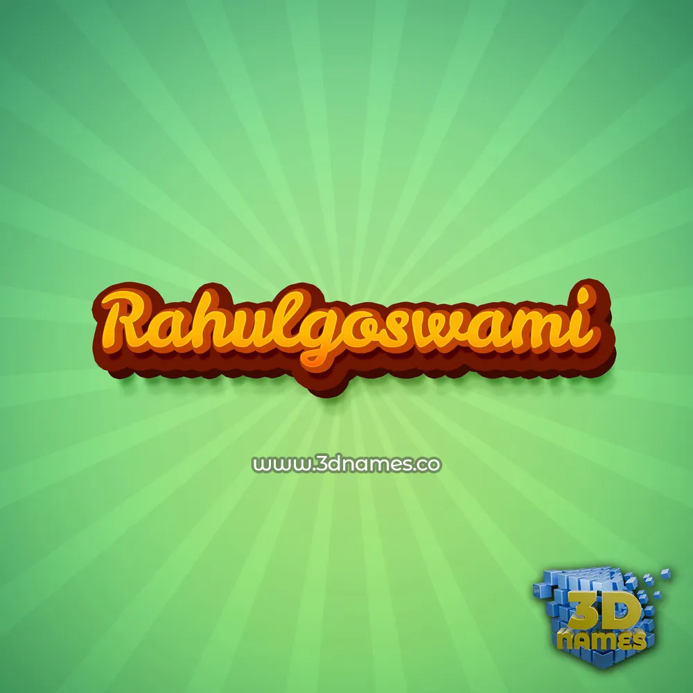 rahulgoswami in Green Rays style - 3D name wallpaper