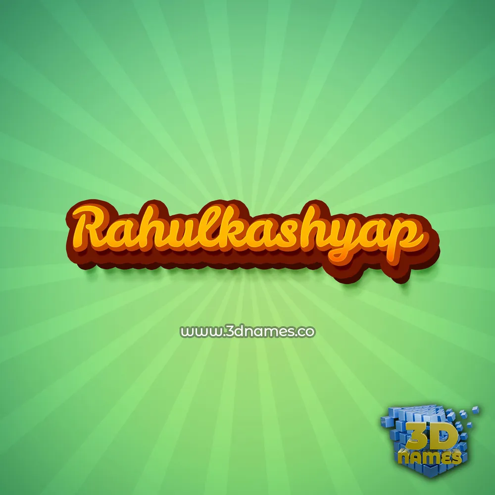 rahulkashyap in Green Rays style - 3D name wallpaper