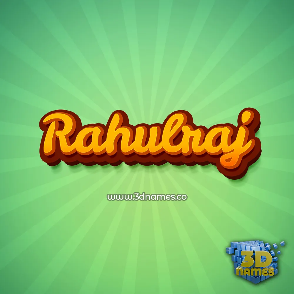 rahulraj in Green Rays style - 3D name wallpaper