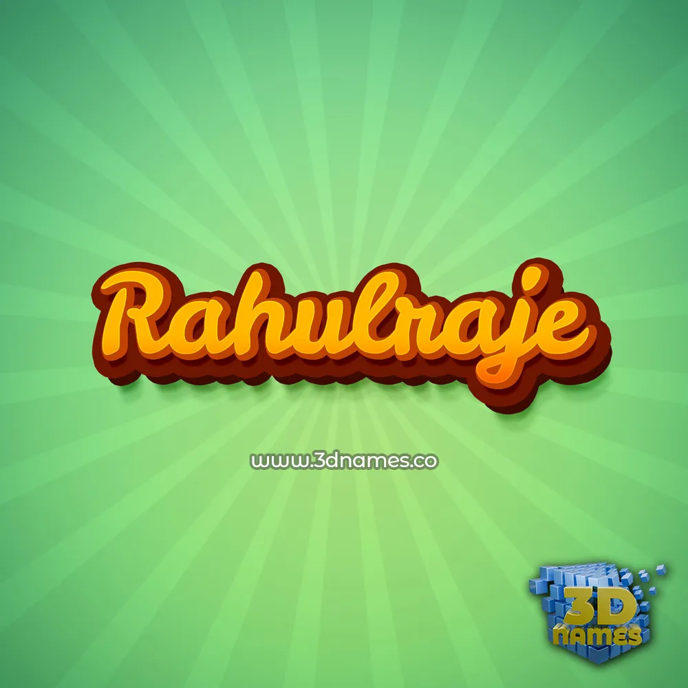 rahulraje in Green Rays style - 3D name wallpaper